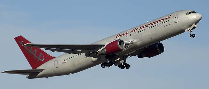 Omni Air International Boeing 767-319 N396AX, Phoenix Sky Harbor, January 2, 2016